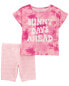 Фото #2 товара Kid 2-Piece Sunny Days Tee & Bike Short Set 5