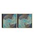 Фото #1 товара Decor Veneta 2 Piece Framed Canvas Wall Art Abstract Design -15" x 31"