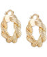 18K Gold Modern Day Twist Women's Hoop Earrings