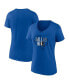Фото #1 товара Women's Blue Dallas Mavericks Hometown Collection All In V-Neck T-shirt