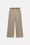 CHECKED TROUSERS WITH BELT