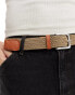 Jack & Jones woven belt with buckle in tan