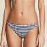 Фото #1 товара Tory Burch 262595 Womens Gingham Hipster Swim Bottom Navy/White Size Large