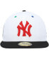 ფოტო #4 პროდუქტის Men's White, Black New York Yankees 1956 World Series Primary Eye 59FIFTY Fitted Hat