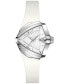 Women's Swiss Ventura S White Rubber Strap Watch 35x38mm
