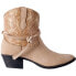 Dingo Valerie Paisley Embossed Round Toe Pull On Cowboy Booties Womens Size 10 B