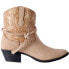 Фото #1 товара Dingo Valerie Paisley Embossed Round Toe Pull On Cowboy Booties Womens Size 10 B