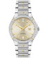 ფოტო #1 პროდუქტის Women's Se Automatic Swiss Automatic Silver-Tone Stainless Steel Yellow PVD Bracelet Watch 33mm