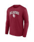 Men's Crimson Oklahoma Sooners Campus Long Sleeve T-shirt Бордовый, 2XL - фото #2