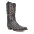 Фото #2 товара Dingo Gator Embroidered Alligator Print Snip Toe Cowboy Mens Black Casual Boots