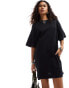 Фото #1 товара COLLUSION t-shirt mini dress in black