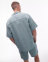 Фото #2 товара Topman co-ord short sleeve cheesecloth relaxed shirt in sage