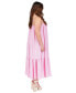 Фото #3 товара Plus Size Petal-Print Chain-Strap Maxi Dress