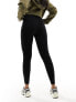 Фото #5 товара In The Style sculpted high waisted ribbed leggings in black