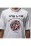 Фото #3 товара Jordan MJ Short-Sleeve Hoodie Crew Erkek kapüşonlu beyaz spor t-shirt fb7427