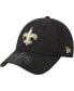 Фото #1 товара Men's Black New Orleans Saints Top Visor 9FORTY Adjustable Hat