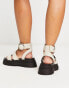 Фото #2 товара ASOS DESIGN Wide Fit Factor buckle hardware fisherman flat sandals in off white