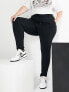 ONLY Curve straight leg trousers in black