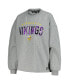 Фото #3 товара Women's Heather Charcoal Minnesota Vikings Penelope Pullover Sweatshirt