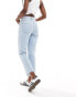 Фото #3 товара ASOS DESIGN cropped mid rise straight jean in bleach