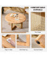 Фото #9 товара Elegant wooden coffee table with faux rattan accents