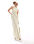 Фото #1 товара Lioness halterneck low back maxi dress in beige