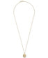 Фото #3 товара Wrapped diamond Libra Constellation 18" Pendant Necklace (1/20 ct. tw) in 10k Yellow Gold, Created for Macy's
