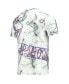 Фото #4 товара Men's White, Black Philadelphia 76Ers Asymmetric Bold Smoke T-shirt