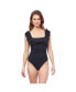 Фото #1 товара Tutti Frutti square neck one piece swimsuit with frill