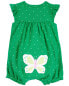 Фото #9 товара Baby Polka Dot Butterfly Snap-Up Romper NB