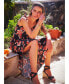 ფოტო #3 პროდუქტის Women's Floral Tie Shoulder Angled Hem Jumpsuit