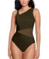 Фото #1 товара Illusionist Azura Allover-Slimming One-Piece Swimsuit