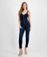 Фото #1 товара Women's Janae Zipper-Front Button-Trim Denim Jumpsuit