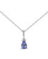 ფოტო #1 პროდუქტის Tanzanite (5/8 ct. tw.) & Diamond Accent 18" Pendant Necklace in Sterling Silver