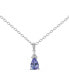 Tanzanite (5/8 ct. tw.) & Diamond Accent 18" Pendant Necklace in Sterling Silver