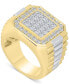 ფოტო #1 პროდუქტის Men's Diamond Cluster Ring (2 ct. t.w.) in 10k Gold