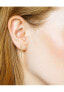 ფოტო #2 პროდუქტის Puff Texture C hoop Earring in Gold Plated