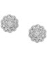 ფოტო #4 პროდუქტის Diamond Flower Cluster Stud Earrings (1/2 ct. t.w.) in 10k White Gold