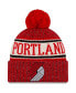 Фото #1 товара Men's Red Portland Trail Blazers Sport Cuffed Knit Hat with Pom