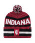 Фото #1 товара Men's Crimson Indiana Hoosiers Bering Cuffed Knit Hat with Pom