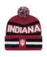 ფოტო #1 პროდუქტის Men's Crimson Indiana Hoosiers Bering Cuffed Knit Hat with Pom