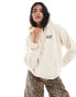 Levi's Everyday small cheetah batwing logo hoodie in beige