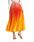 Фото #2 товара Women's Pleated Charmeuse Ombre Maxi Skirt