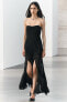 Фото #6 товара Платье из полупрозрачной ткани без бретелей ZARA