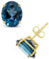 ფოტო #1 პროდუქტის London Blue Topaz (6-3/8 ct. t.w.) Stud Earrings in 14K Yellow Gold