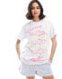 ASOS DESIGN oversized t-shirt with tuscany fish graphic in white