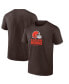 Фото #1 товара Men's Brown Cleveland Browns Team Lockup T-Shirt