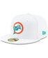 Фото #5 товара Men's White Miami Dolphins Historic Omaha 59FIFTY Fitted Hat