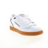 Фото #2 товара Reebok Club C Bulc Mens White Leather Lace Up Lifestyle Sneakers Shoes