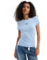 Фото #1 товара Tommy Jeans slim essential logo t-shirt in baby blue